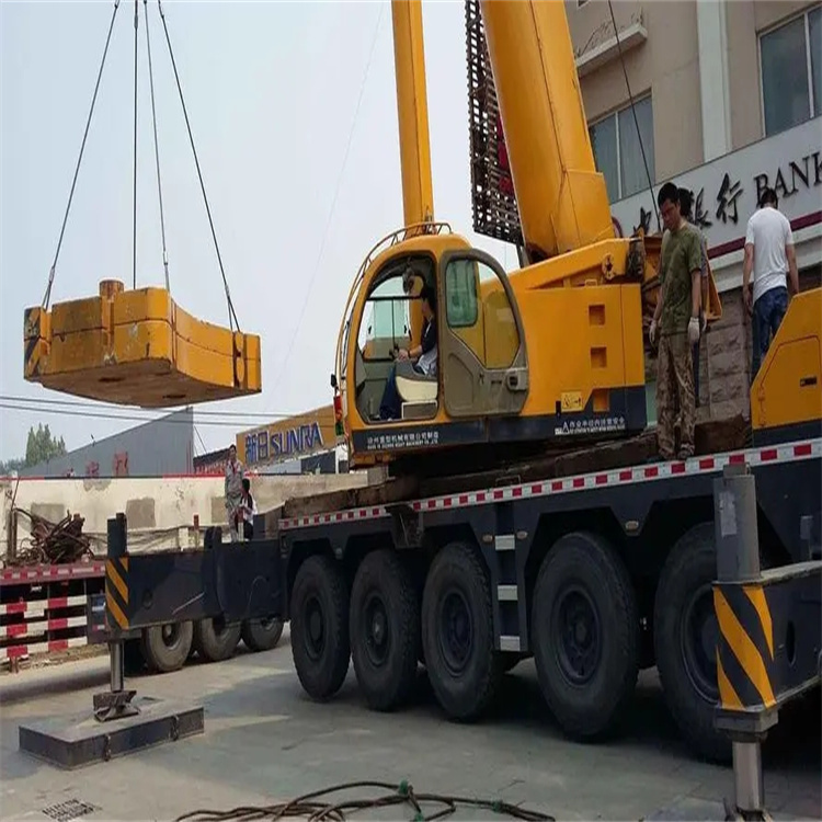 杭州江干当地吊车出租|机器吊装|75吨|工厂搬迁服务